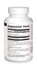 Supplement facts panel for Source Naturals Magnesium Ascorbate