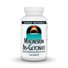 Source Naturals Magnesium Bis-Glycinate bottle – 120 tablets