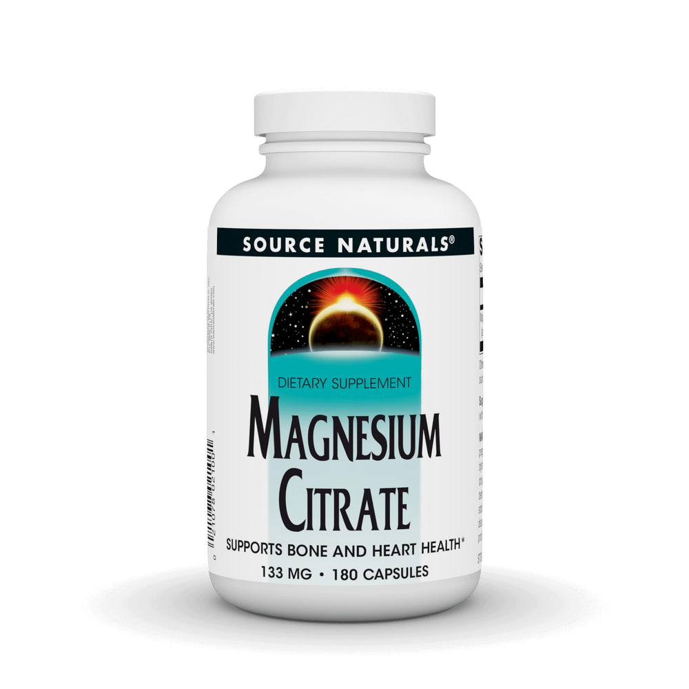 Source Naturals Magnesium Citrate bottle with 180 capsules