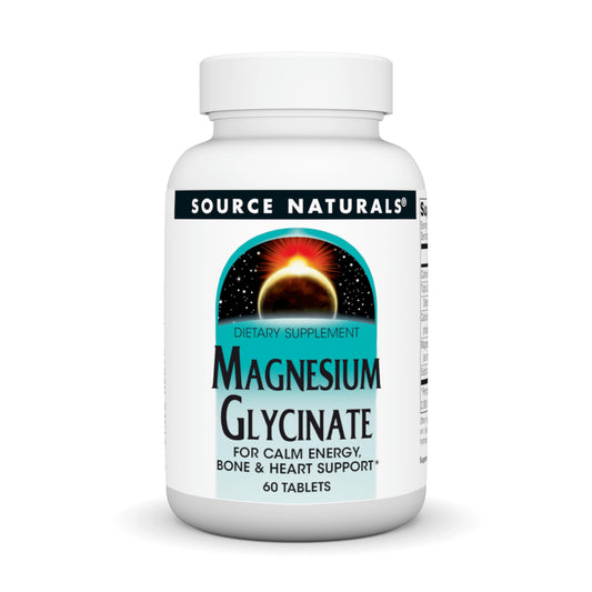 Bottle of Source Naturals Magnesium Glycinate – front view