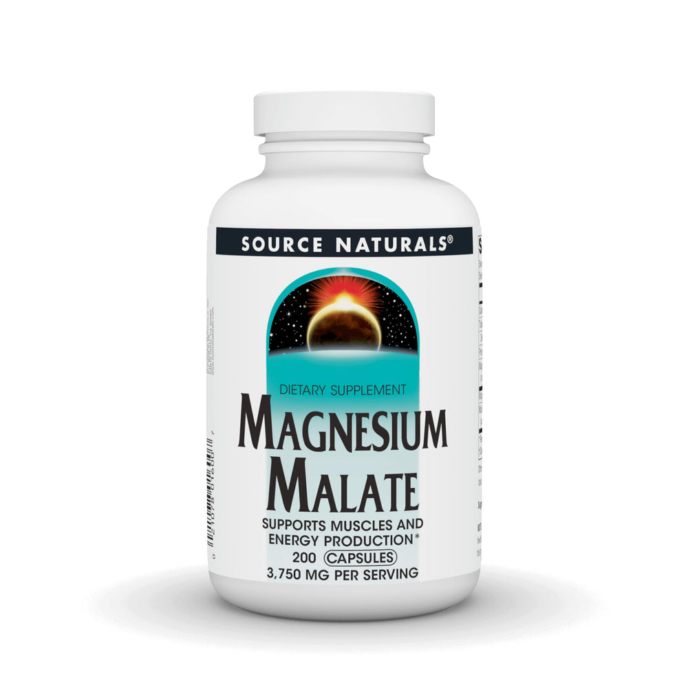 Source Naturals Magnesium Malate bottle and capsules