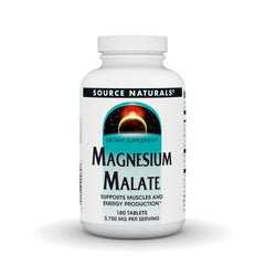 Source Naturals Magnesium Malate bottle with 180 tablets