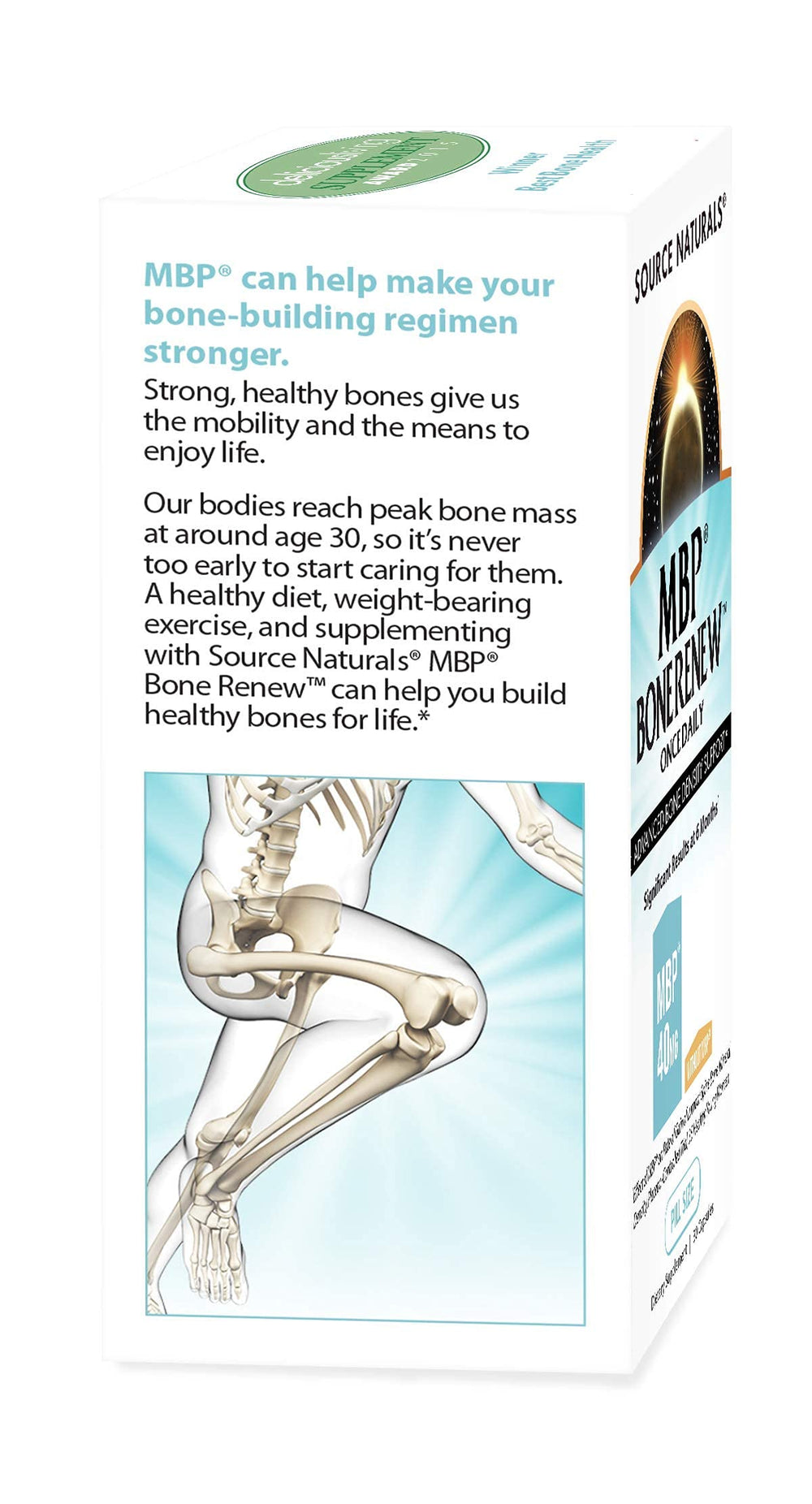 Milk protein MBP Bone Renew concept graphic