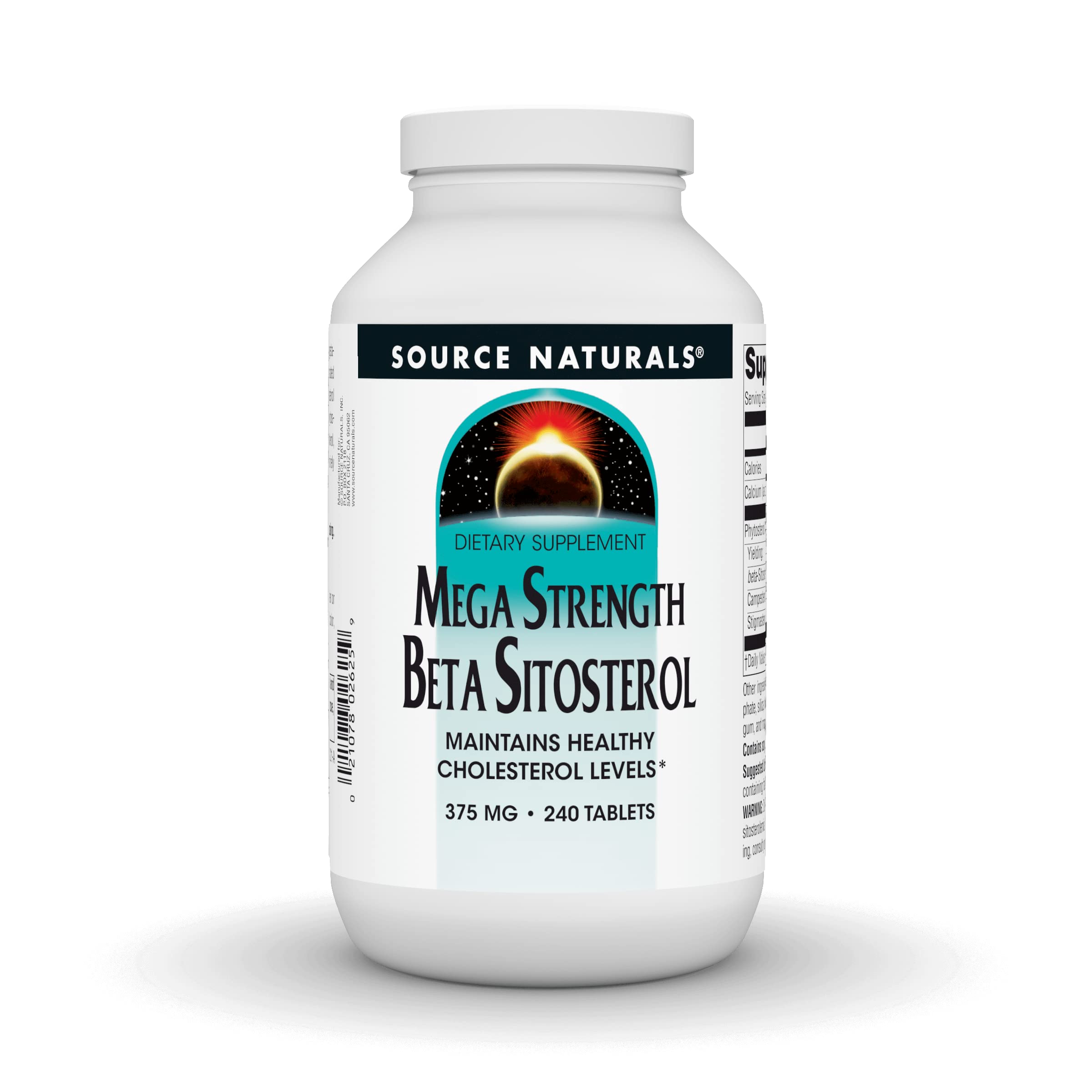 Source Naturals Mega Strength Beta Sitosterol bottle with 240 tablets