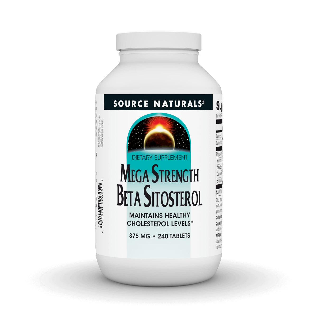 Source Naturals Mega Strength Beta Sitosterol bottle with 240 tablets