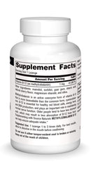 Source Naturals MethylCobalamin B-12 lozenges ingredients panel