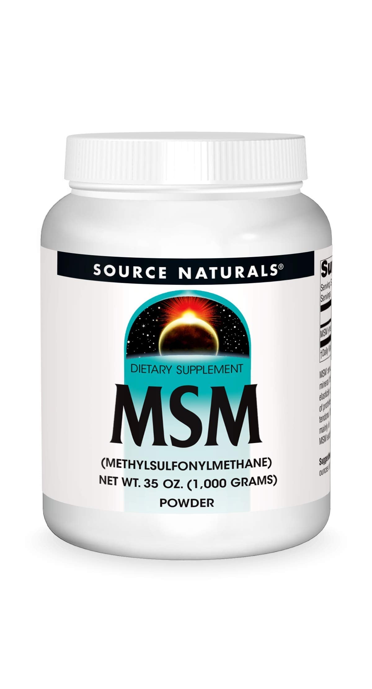 Source Naturals MSM powder front label 35 oz