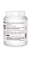 MSM powder nutrition facts label