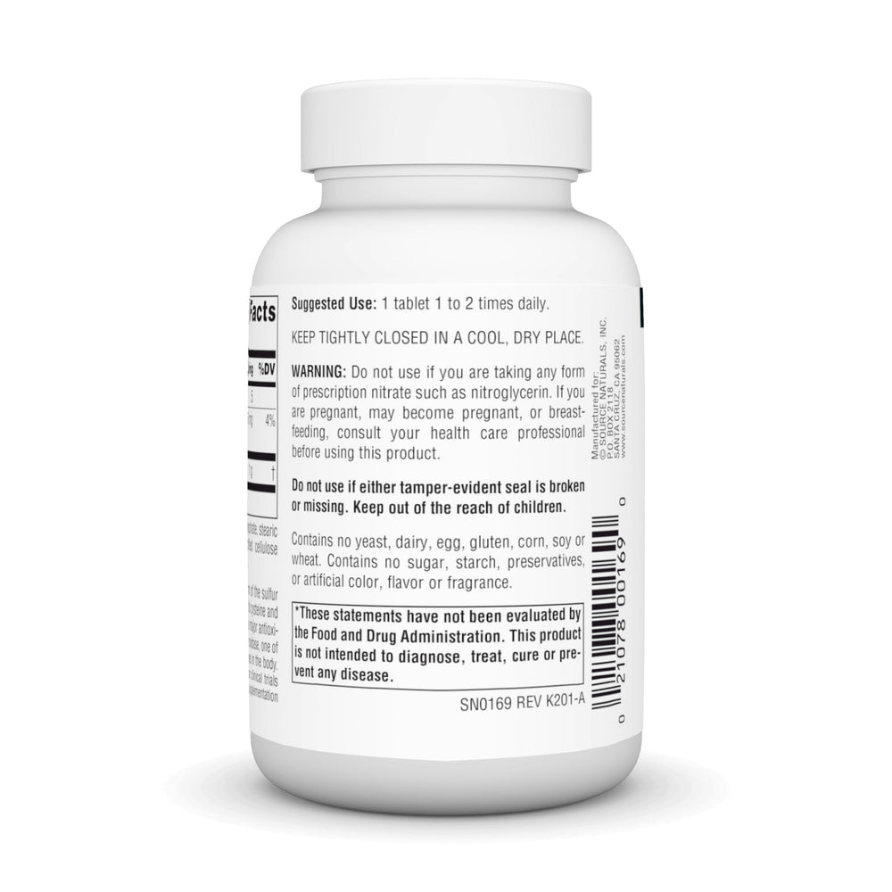 Serving size and dosage information for NAC 1000 mg