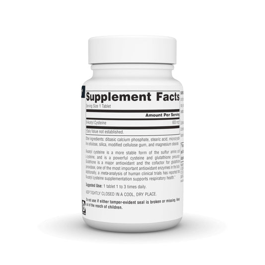Close-up of NAC 600 mg tablets