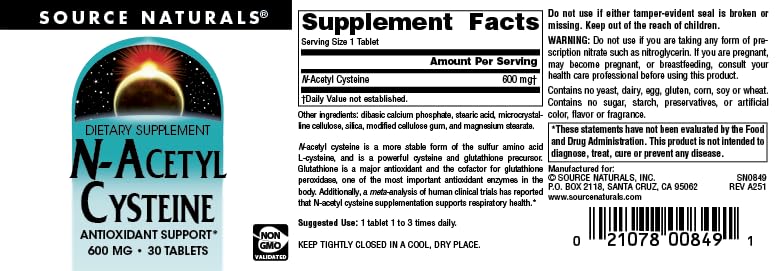 Product label detail showing ingredients