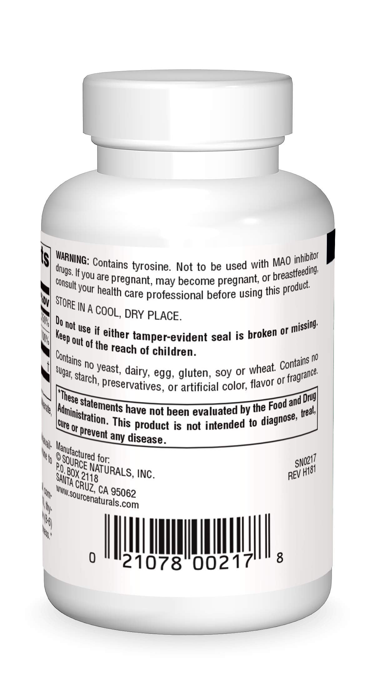Close-up of bottle showing product details