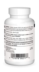 Close-up of bottle showing product details