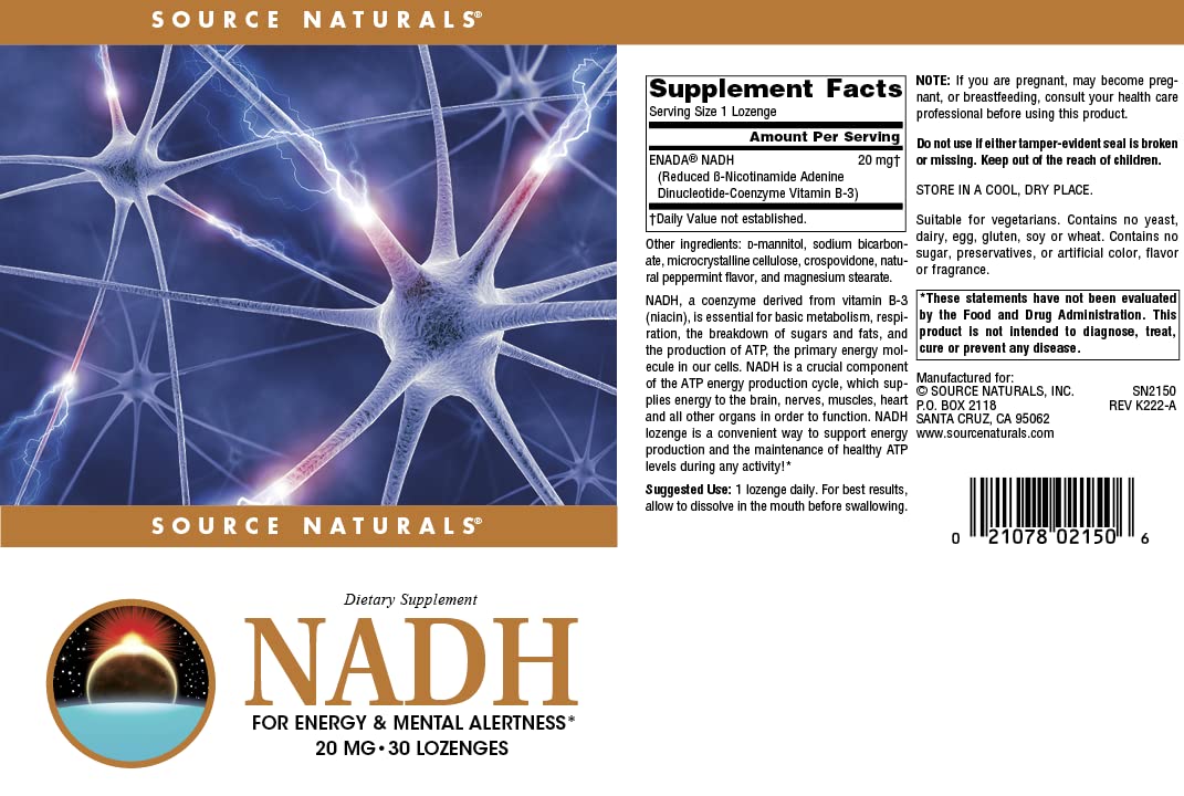 Manufactured in the USA badge for NADH supplement