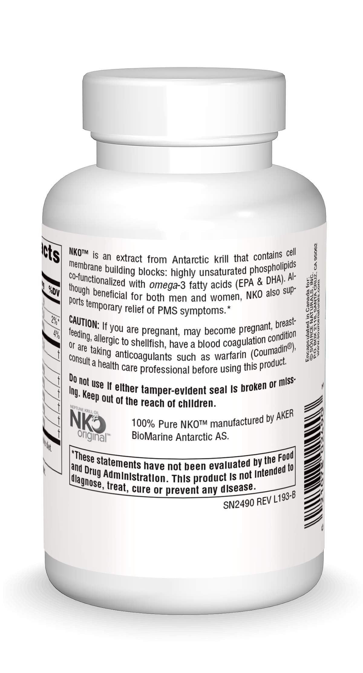 Close-up of 90 softgels of NKO Neptune Krill Oil