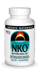 Bottle of Source Naturals NKO Neptune Krill Oil 500 mg softgels