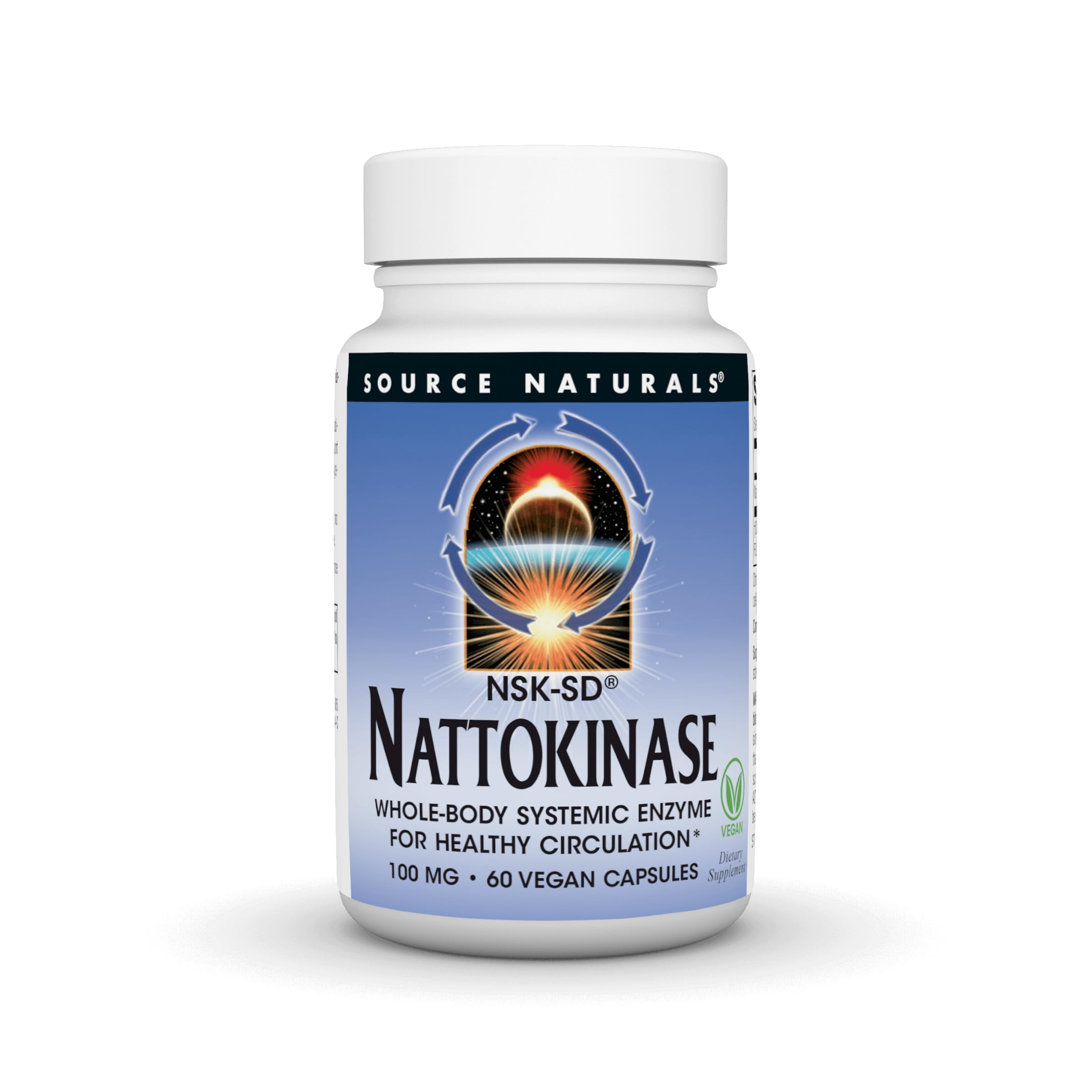 Source Naturals NSK-SD Nattokinase bottle label