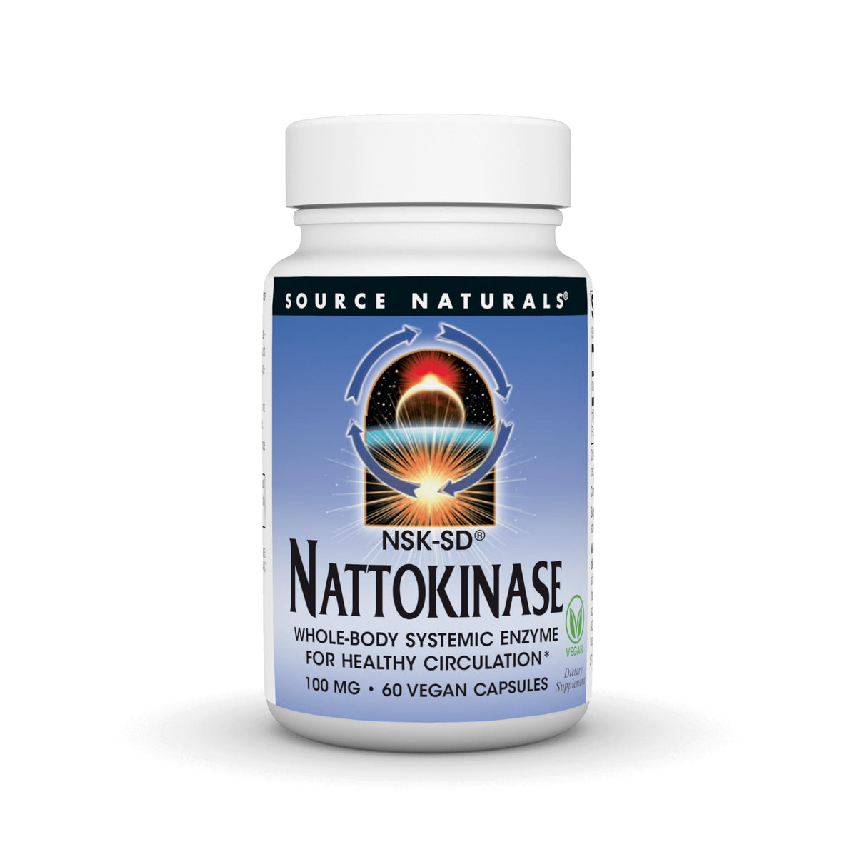 Source Naturals NSK-SD Nattokinase bottle label