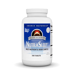 Source Naturals NutraSleep melatonin-free multi-nutrient and herb complex bottle – 200 tablets