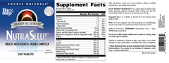 NutraSleep vegetarian-friendly formula packaging and diet notes