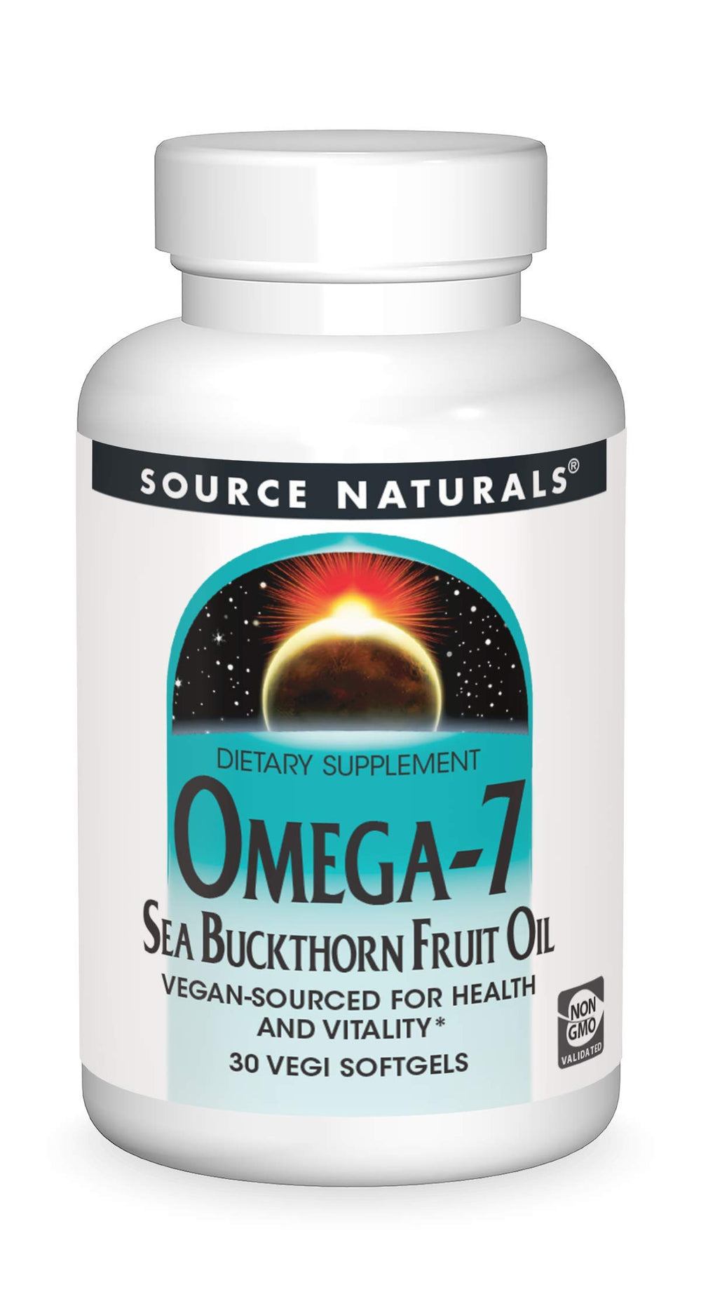 Product front view: Source Naturals Omega-7 Sea Buckthorn Oil softgels