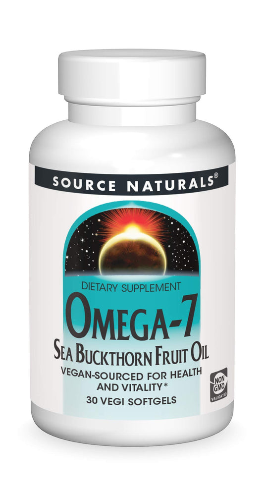 Product front view: Source Naturals Omega-7 Sea Buckthorn Oil softgels