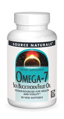 Product front view: Source Naturals Omega-7 Sea Buckthorn Oil softgels