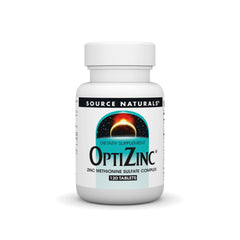 Source Naturals OptiZinc zinc monomethionine sulfate complex bottle label