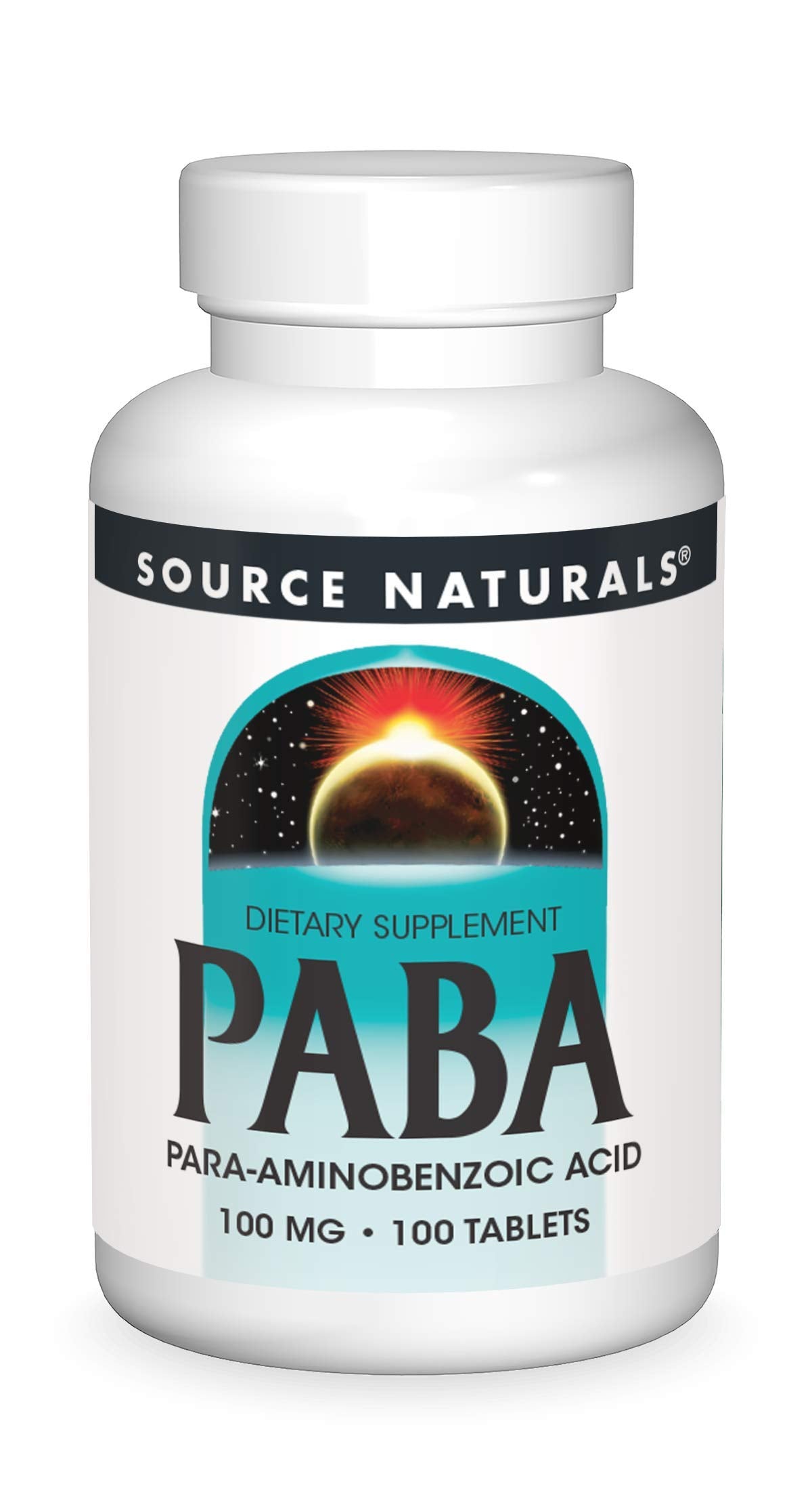 Source Naturals PABA 100 mg bottle - 100 tablets