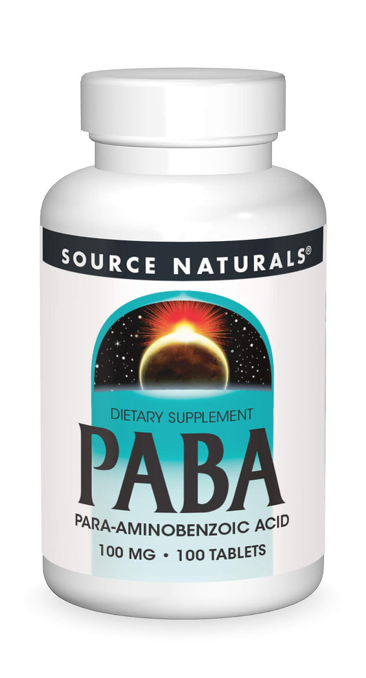 Source Naturals PABA 100 mg bottle - 100 tablets