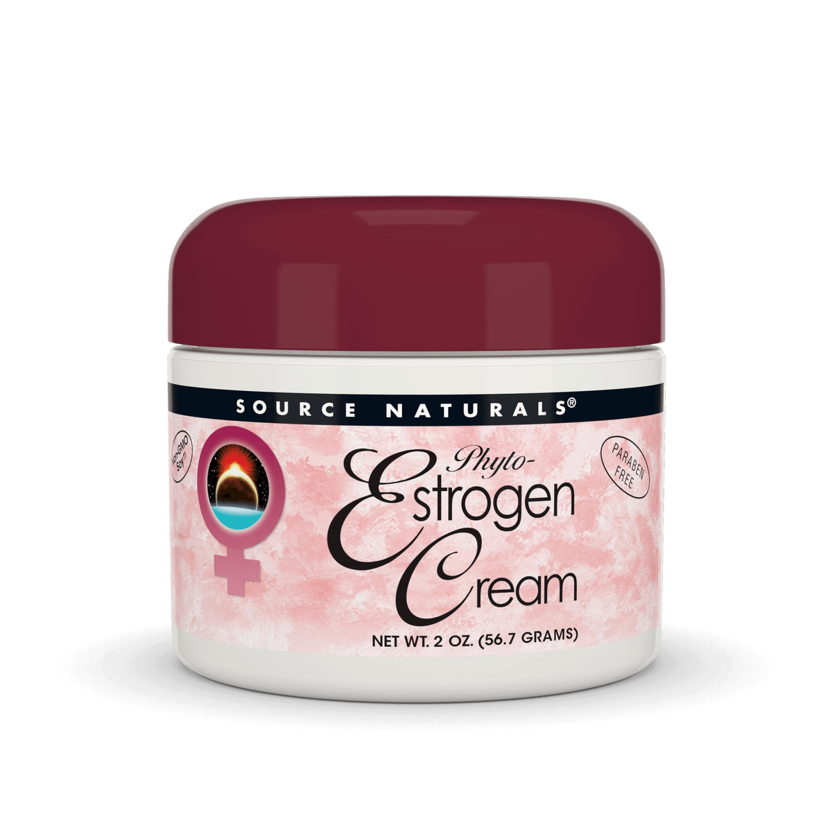 Jar of Source Naturals Phyto-Estrogen Cream 2 oz with label