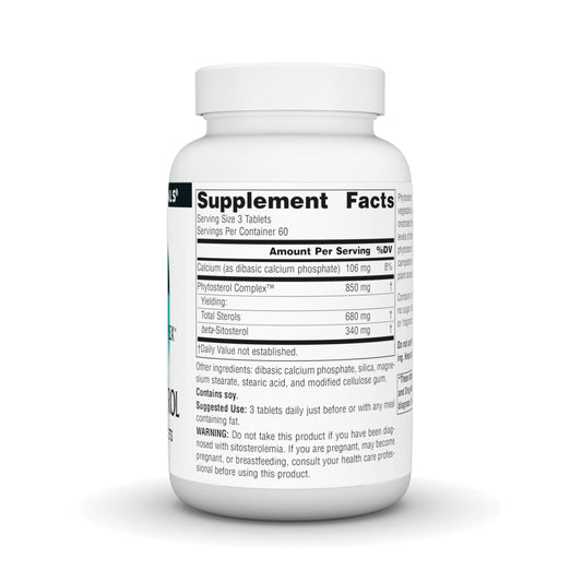 Close-up of Phytosterol Complex label showing 113 mg
