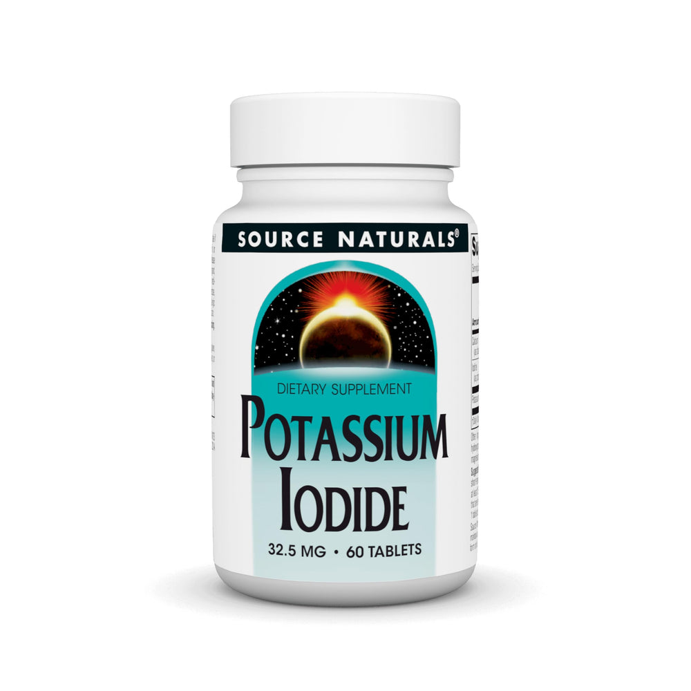 Front view of Source Naturals Potassium Iodide 60 tablets bottle