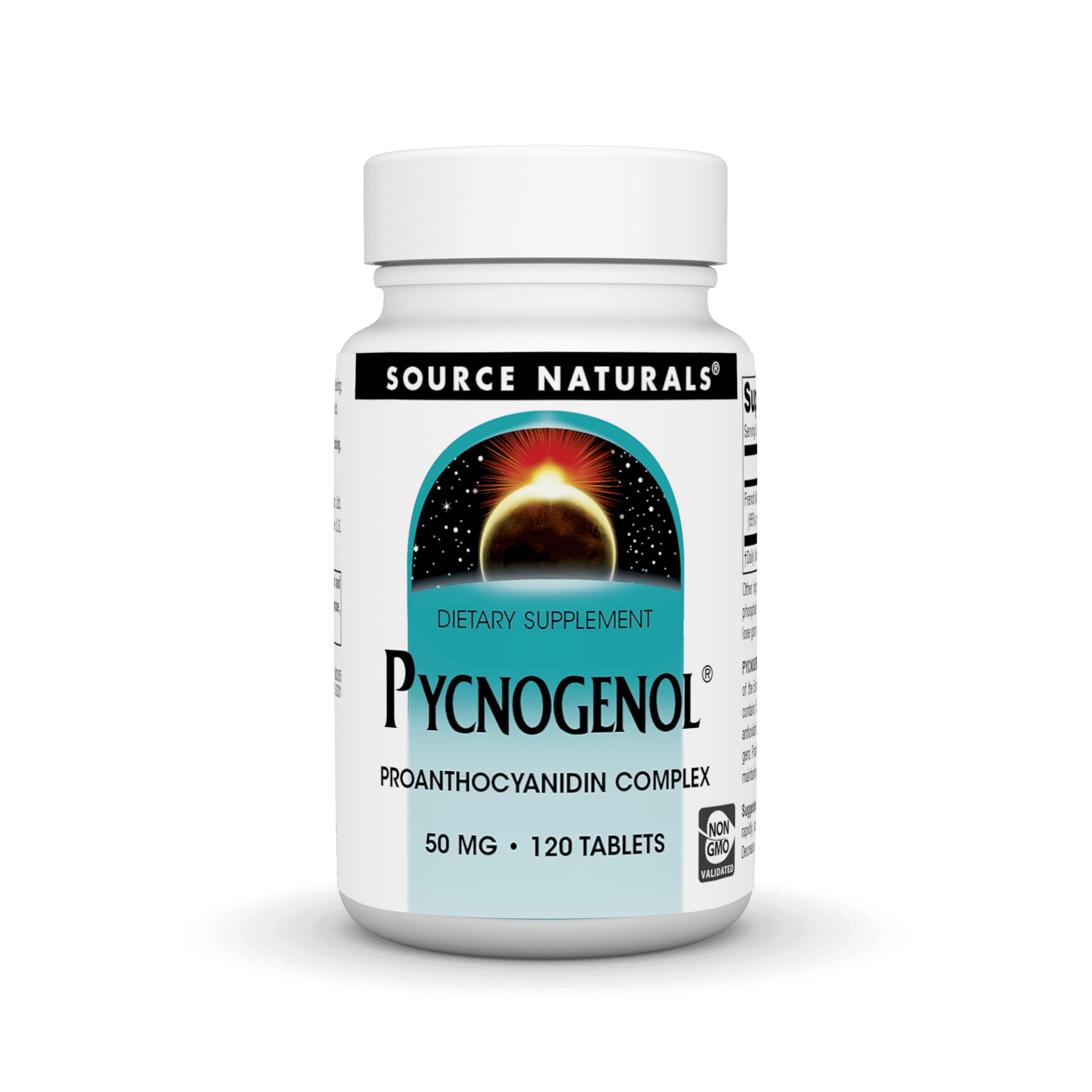 Source Naturals Pycnogenol 50 mg bottle with 120 tablets