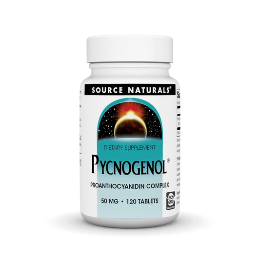 Source Naturals Pycnogenol 50 mg bottle with 120 tablets