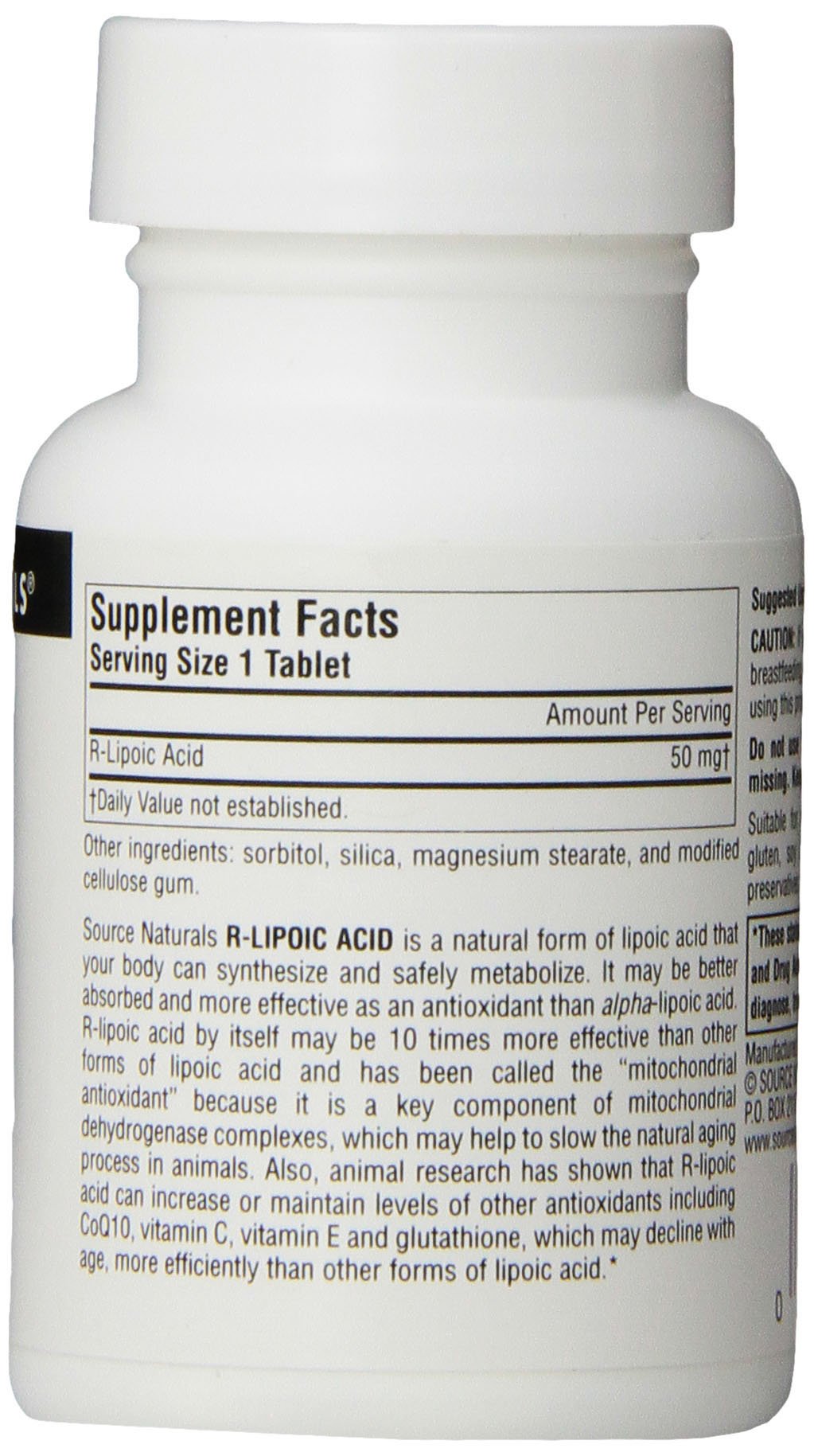 Close-up of R-Lipoic Acid tablets