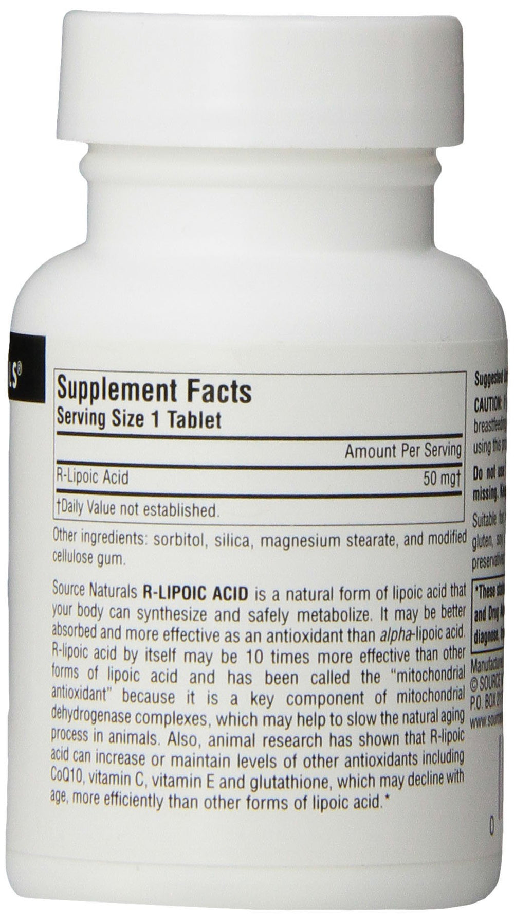 Close-up of R-Lipoic Acid tablets