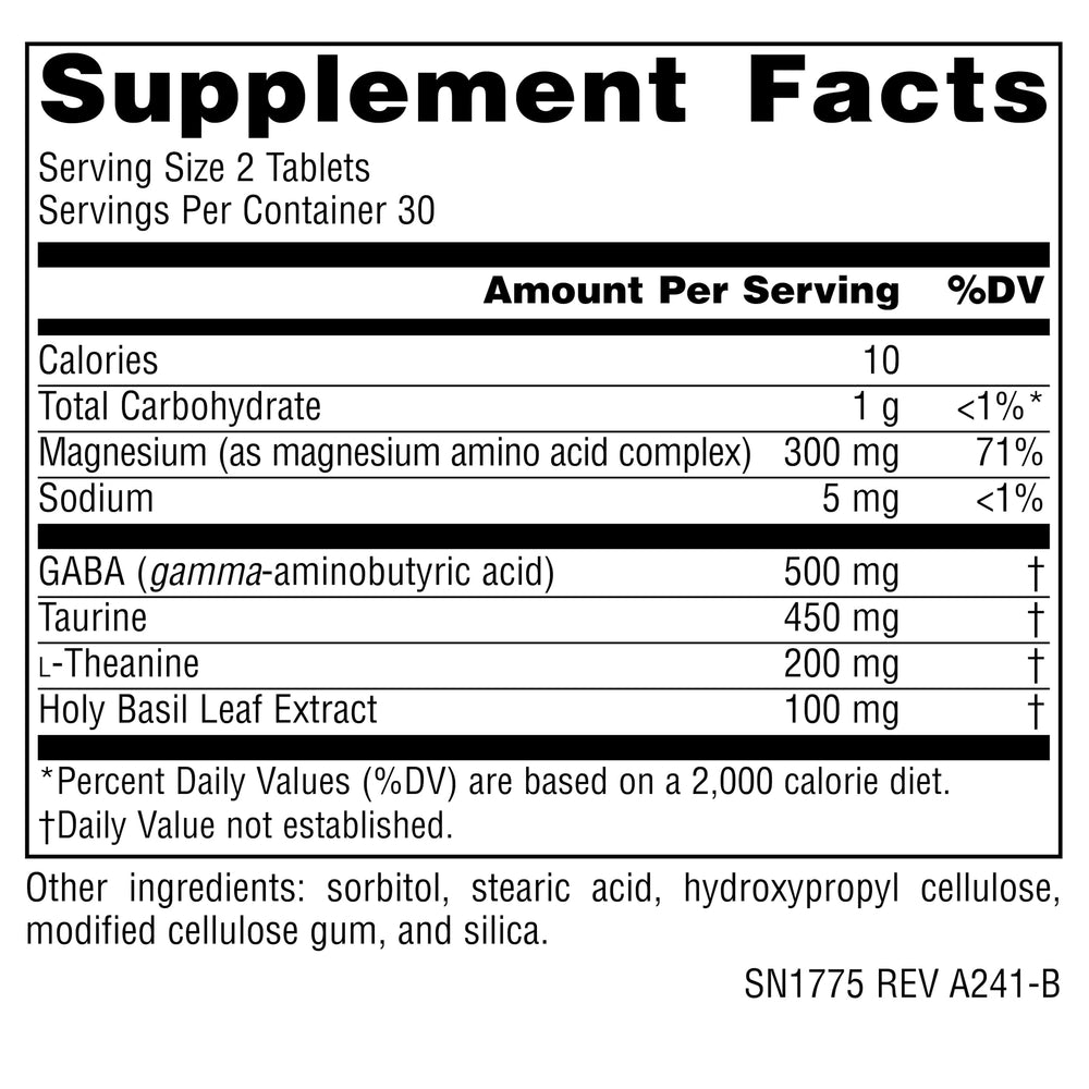 Suggested use: 2 tablets daily text on label