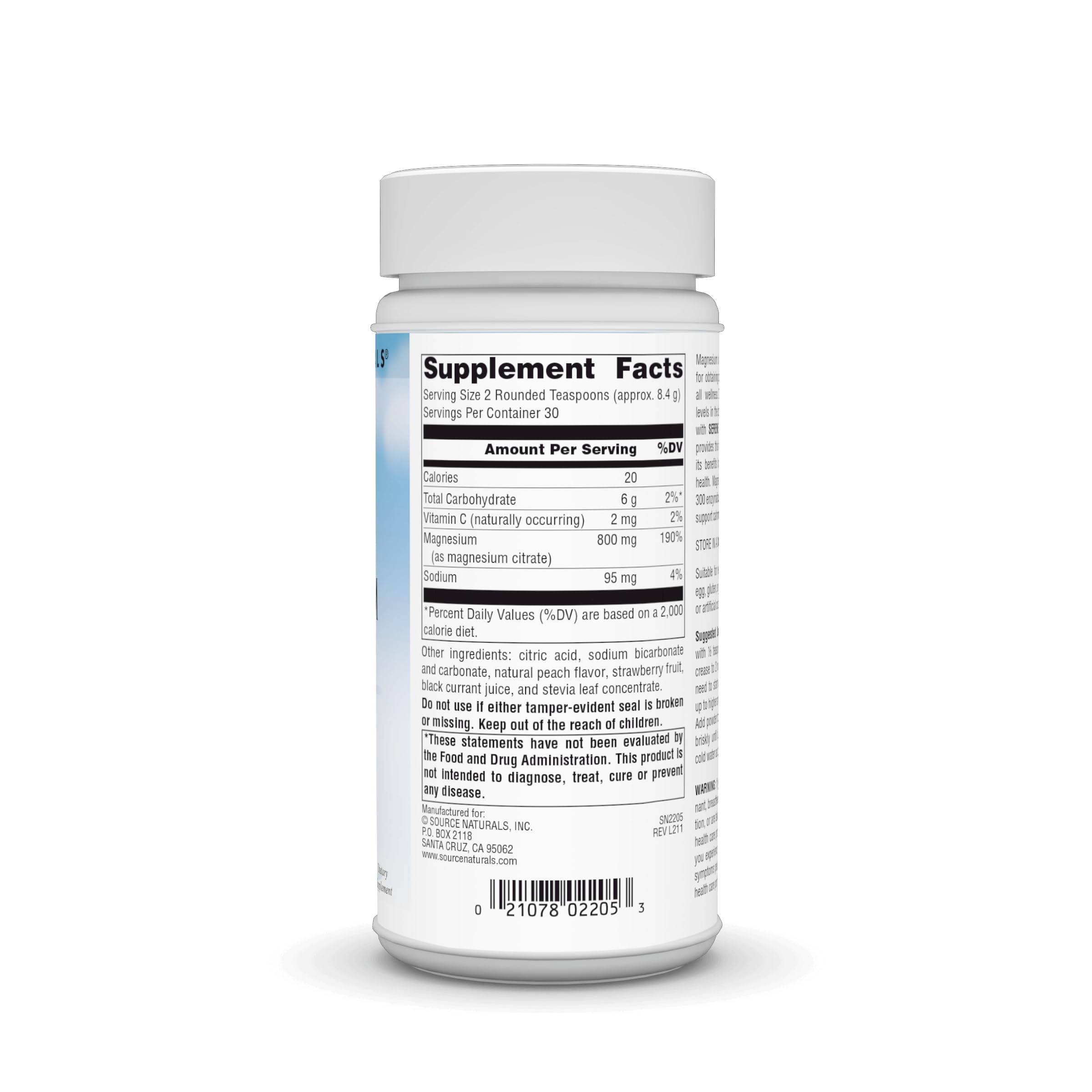 Serene Berry Magnesium Serene Science label close-up