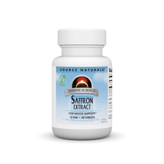 Bottle of Source Naturals Serene Science Saffron Extract mood support supplement - front view