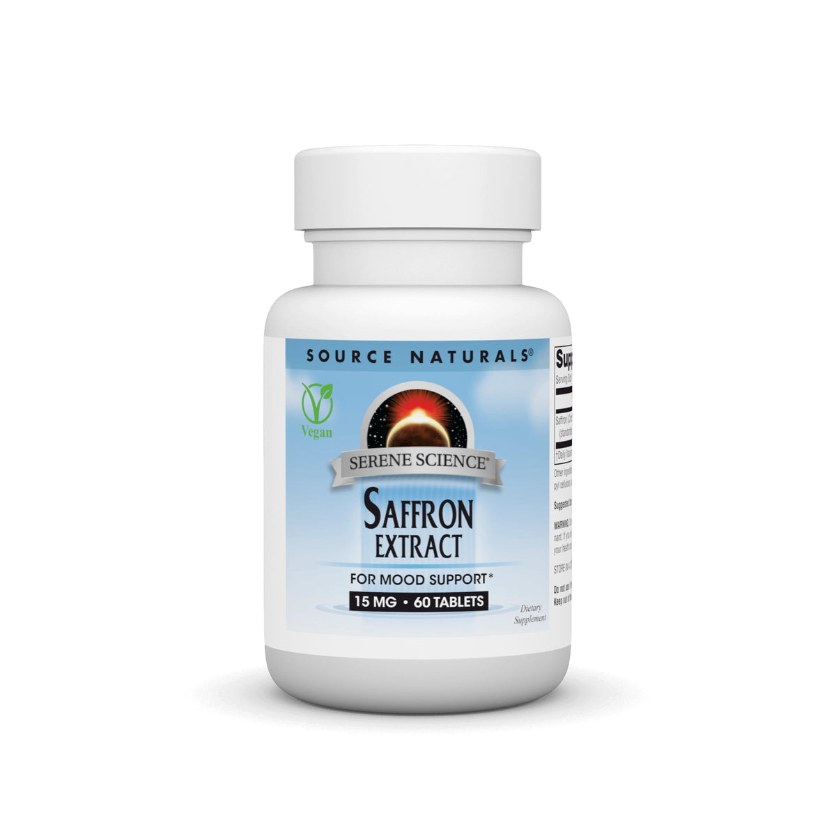 Bottle of Source Naturals Serene Science Saffron Extract - 60 tablets