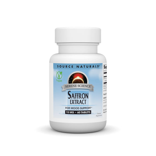 Bottle of Source Naturals Serene Science Saffron Extract - 60 tablets