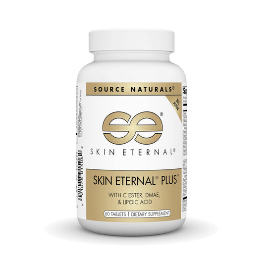 Bottle of Source Naturals Skin Eternal Plus with 60 tablets