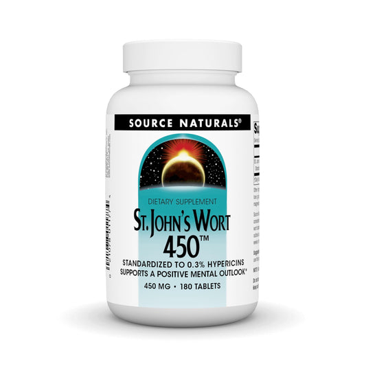 Bottle of Source Naturals St. John’s Wort 450 mg (180 tablets)