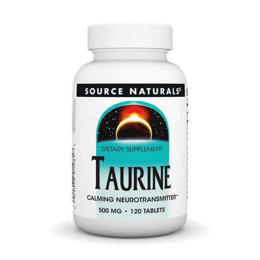 Source Naturals Taurine 500 mg tabs bottle front