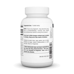 Close-up of Taurine 500 mg tabs label
