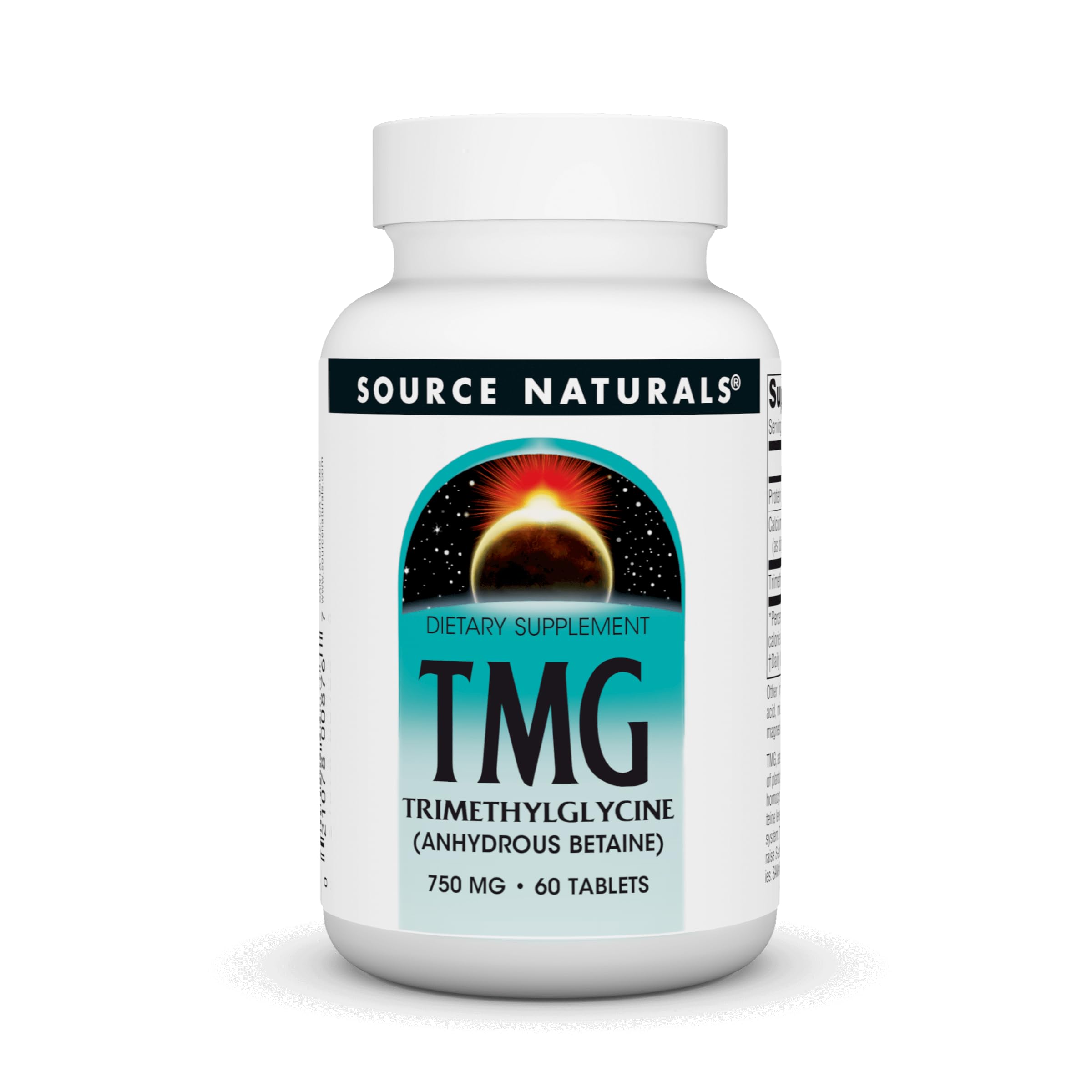 Source Naturals TMG 750mg 60-tablet bottle
