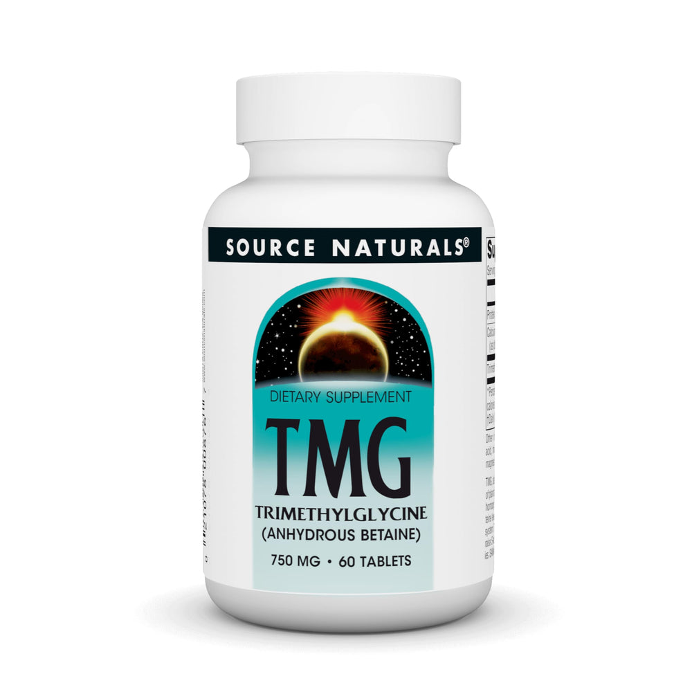 Source Naturals TMG 750mg 60-tablet bottle