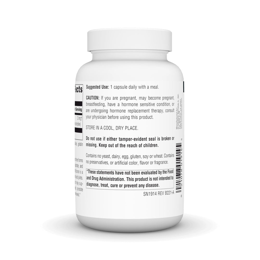 Close-up of Triple Boron label showing 3 mg potency