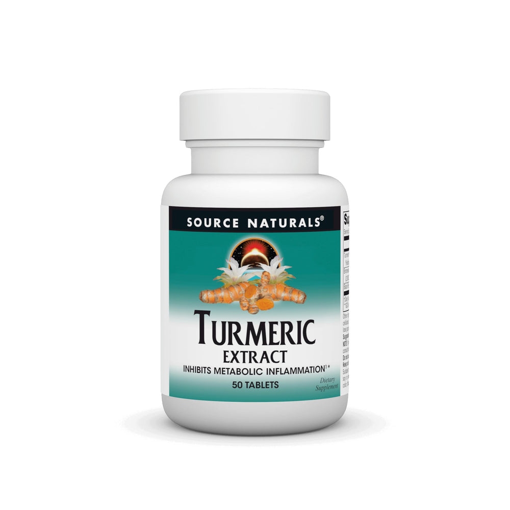 Bottle of Source Naturals Turmeric Extract 50 tablets